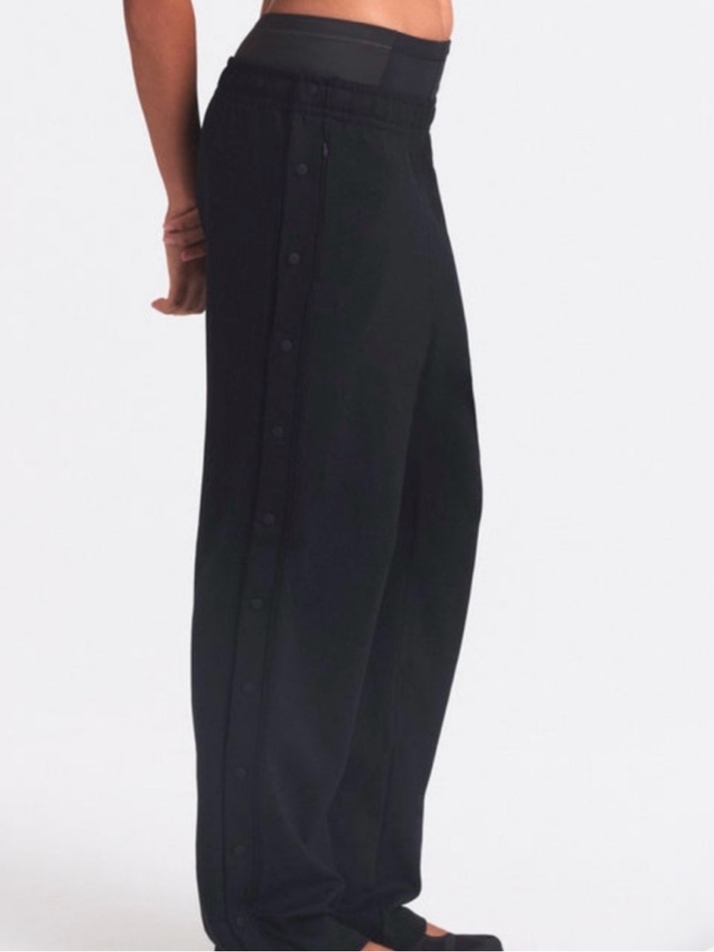 SKIMS Black Snap-Panel Wide Joggers